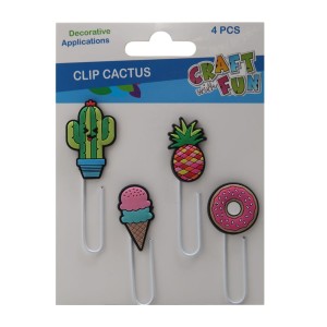 Ozdoba dekoracyjna spinacze ozdobne Kaktus 4szt 