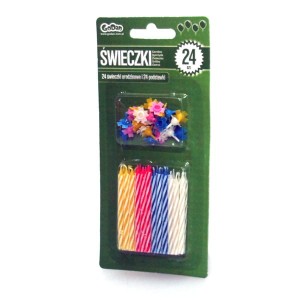 Świeczki urodzinowe 6 cm, 24 szt.