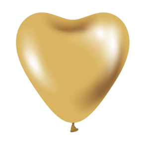 Balony 6 szt. 12" Platynowe Złote Serca