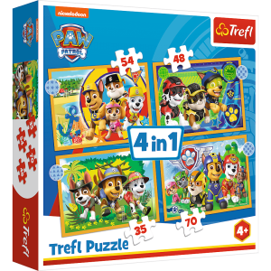 Puzzle 4w1 Wakacyjny Psi Patrol 34395 Trefl