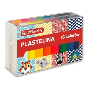 Plastelina 16 kolorów Cute Animals Herlitz