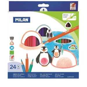Kredki Milan ołówkowe 24szt triangular 0722324