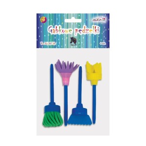 Pędzelki gąbkowe 40mm 11cm 4szt PG-2505