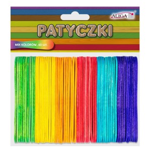 Patyczki 6 kol 60 szt 170 x 9,4 x 2mm PK-3829