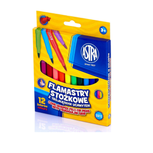 Flamastry stożkowe 12 kol Astra