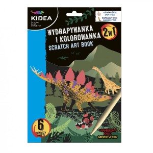 Wydrapywanka i kolorowanka 2w1 Dinozaury Kidea
