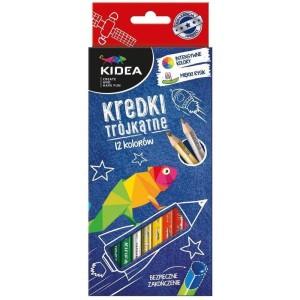 Kredki Kidea trójkątne 12 kolorów  