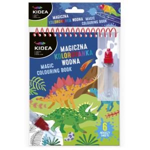 Kolorowanka wodna magiczna Dinozaury Kidea