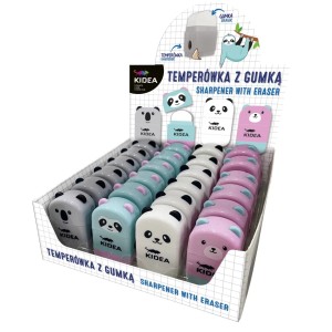 Temperówka z gumką Misie Kidea D