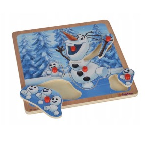 Puzzle drewniane Frozen Olaf z uchwytami