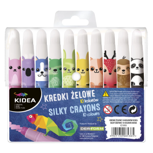 Kredki żelowe 10kol Kidea