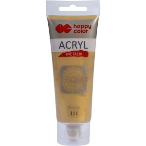 Farba akrylowa 75ml Czyste złoto metalik 111 GDD