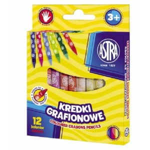 Kredki grafionowe 12kol. Astra