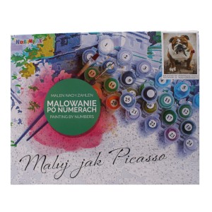 Malowanie po numerach 40x50cm Pies Buldog