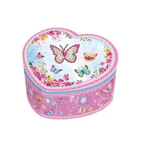 PECOWARE Pozytywka w kształcie serca Motylki 2
