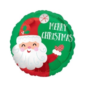 Balon foliowy 45 cm Świąteczny zielony Merry Christmas