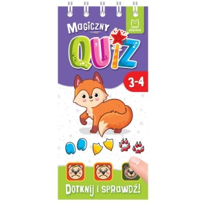 Aksjomat Magiczny quiz z liskiem. Dotknij i sprawdź! 3-4 lata