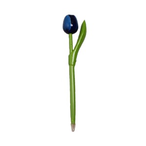 Długopis drewniany Tulipan niebiesko- biały