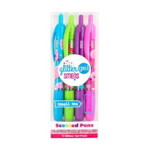 Długopisy zapachowe 4 szt. Glitter Gel Smens