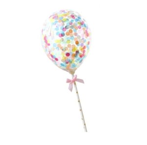 Zestaw balonów bukiet konfetti kokardki toppery na tort Balloons