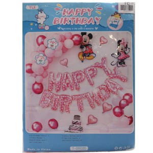 Ścianka urodzinowa z balonami Myszka Minnie