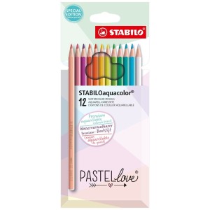 Kredki Stabilo AquaColor 12kol pastel