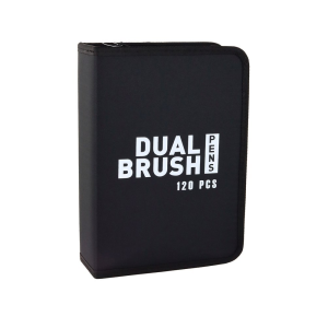 Zestaw 120 pisaków dwustronnych piórnik Lean