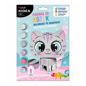 Figurka 3D malowanie po numerach Kotek Kidea
