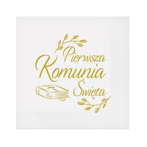 Serwetki 33x33cm 20szt Komunia Święta biblia