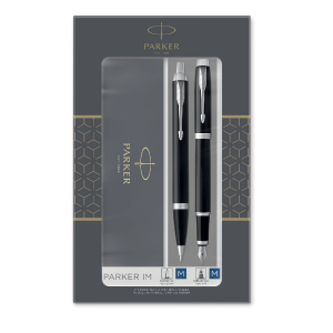 PARKER Zestaw Długopis  + pióro DUO BLK CT BP FP 1