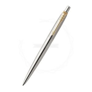 PARKER Długopis Jotter stalowy srebrny ze złotym B