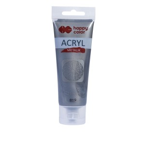 Farba akrylowa 75ml Czarne srebro 819