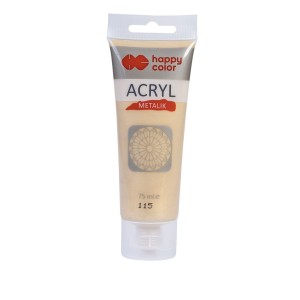 Farba akrylowa 75ml Jasne złoto metalik 115