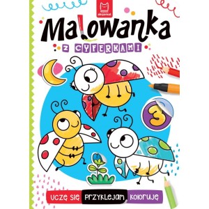 Aksjomat Malowanka z cyferkami Uczę się, przyklejam i koloruję