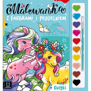 Aksjomat Malowanka z farbkami i pędzelkiem Kucyki