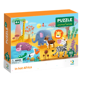Puzzle 60 elementów Biomy W gorącej Afryce Dodo
