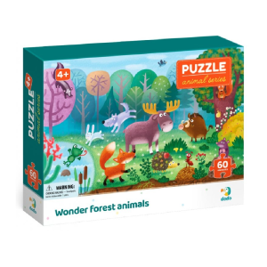 Puzzle 60 elementów Biomy Zwierzęta leśne Dodo