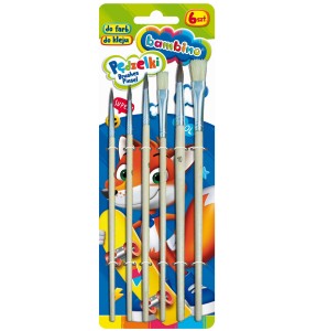 Pędzle szkolne BAMBINO 6 sztuk