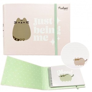 Pamiętnik na spirali zamykany na gumkę Pusheen