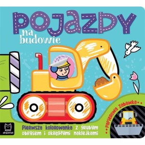 Aksjomat kolorowanka z grubym obrysem i okrągłymi naklejkami