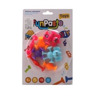 Klocki przyssawki 7 szt. blister FunPaste Słoniki Toys