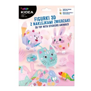 Figurki 3D z naklejkami Zwierzaki Kidea 