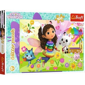 Puzzle 100 Glitter Brokatowa Gabby Trefl