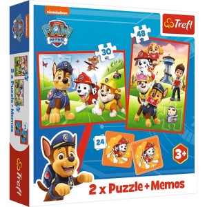Puzzle 2w1 + memos Paw Patrol Psia ekipa w akacji TREFL