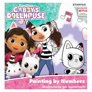 Malowanie po numerach 20x20 Koci Domek Gabby STK