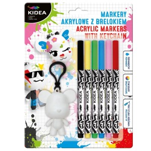 Markery akrylowe z brelokiem B Kidea