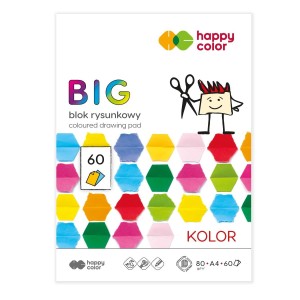 Blok A4 rysunkowy kolor BIG 60 arkuszy 80 g