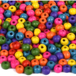 Koraliki drewniane kolorowe 2000szt 