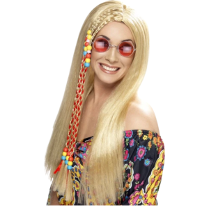 Peruka hipisowska w kolorze blond