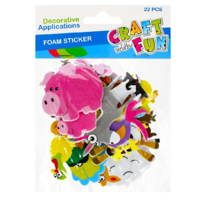 Ozdoba dekoracyjna Eva Zwierzęta dom samoprzylepne 22 szt Craft